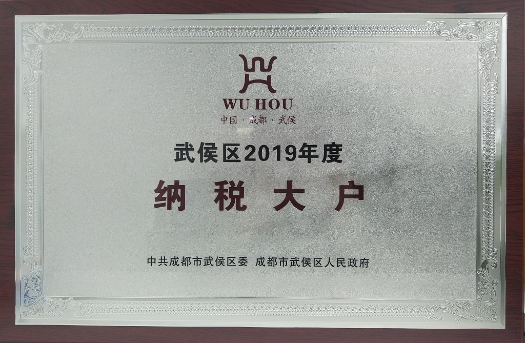 2019年武侯区纳税大户